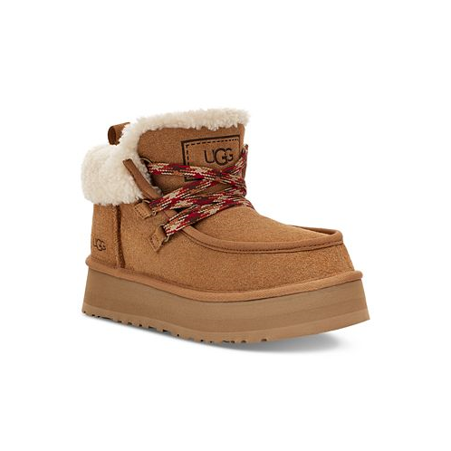 UGG Womens Funkarra Cabin Cuffed Lace-Up Cold-Weather Booties
