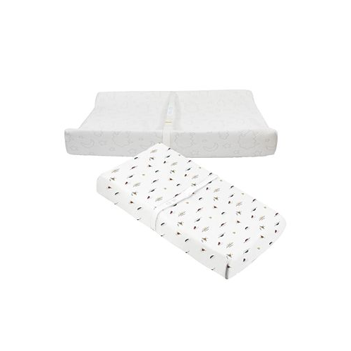 Kushies Baby Boys or Baby Girls Contour Changing Pad with Sun Print Changing Pad Cover 2 Piece Set