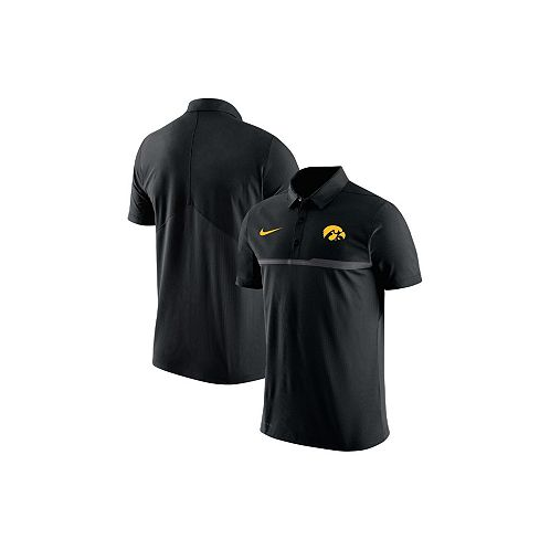 Nike Mens Black Iowa Hawkeyes Coaches Performance Polo Shirt