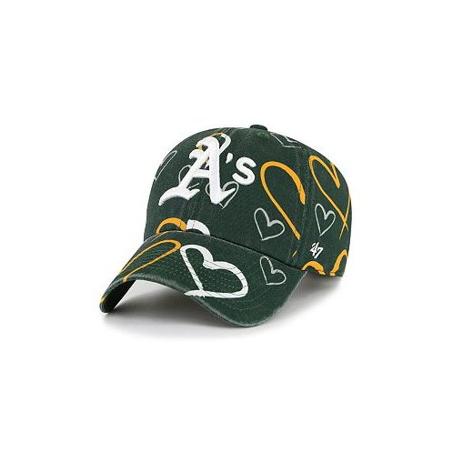 47 Brand Big Girls Green Oakland Athletics Adore Clean Up Adjustable Hat