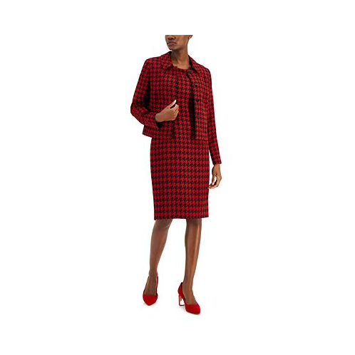 Nipon Boutique Womens Houndstooth Jacket & Dress Set