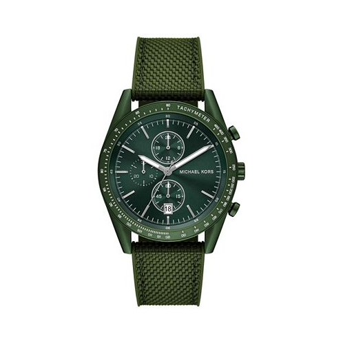 Michael Kors Mens Warren Chronograph Olive Nylon Watch 42mm