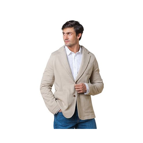 Hope & Henry Mens Fleece Blazer with Elbow Patches