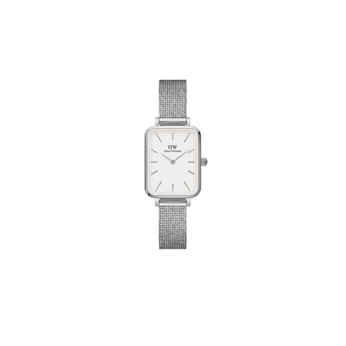 Daniel Wellington Womens Quadro Sterling Silver-Tone Stainless Steel Watch 20 x 26mm
