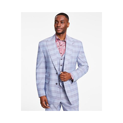 Tayion Collection Mens Classic Fit Striped Suit Jacket