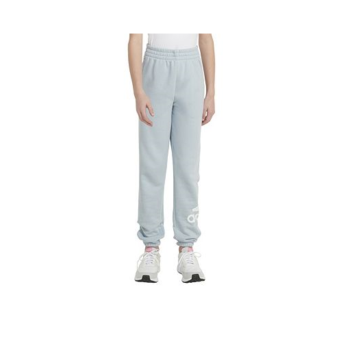 Adidas Big Girls Elastic Waistband Essential Sportswear Logo Fleece Jogger Pants