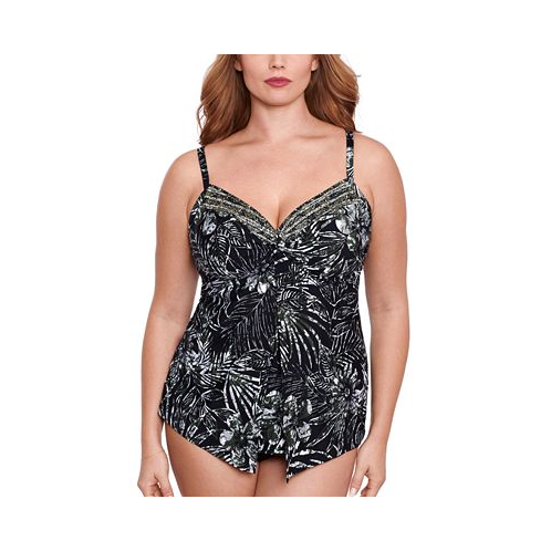 Miraclesuit Plus Size Zahara Love Knot Underwire Tankini Top