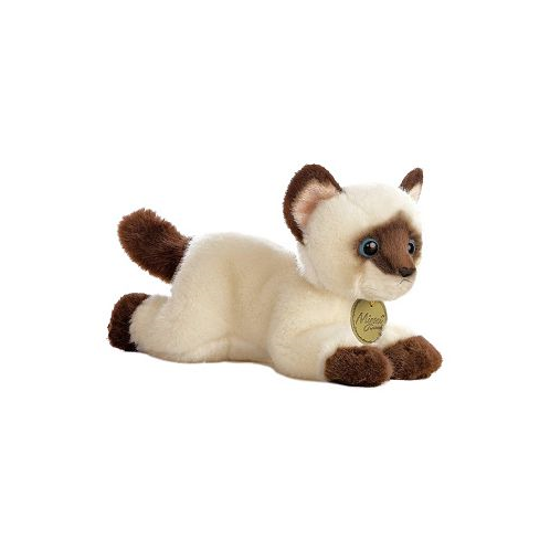 Aurora Small Siamese Cat Miyoni Adorable Plush Toy Brown 8.5