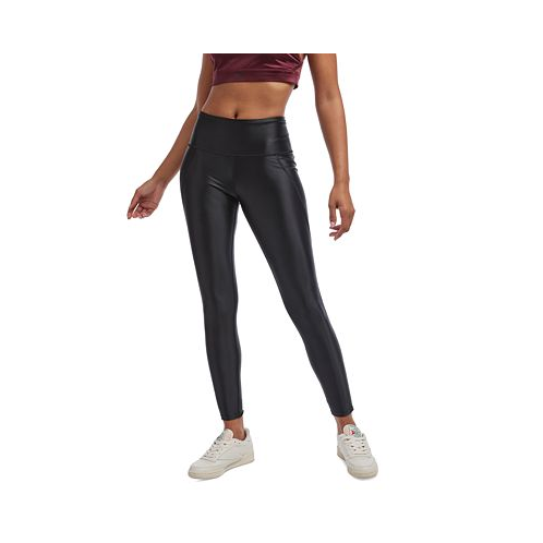 Reebok Womens Lux High-Rise Shine Full-Length Leggings