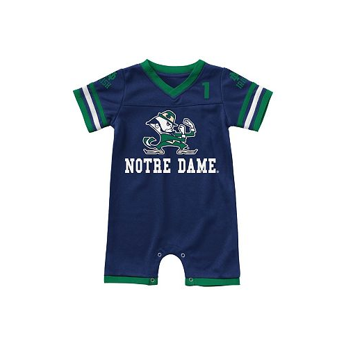 Colosseum Infant Boys and Girls Navy Notre Dame Fighting Irish Bumpo Football Romper