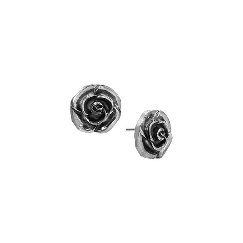 2028 Silver-Tone Flower Stud Earrings