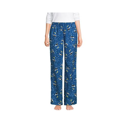 Lands End Womens Print Flannel Pajama Pants