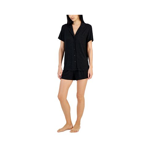 I.N.C. International Concepts Womens 2-Pc. Sparkle Knit Pajamas Set