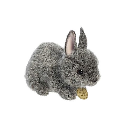 Aurora Small Netherland Dwarf Bunny Miyoni Realistic Plush Toy Grey 7.5