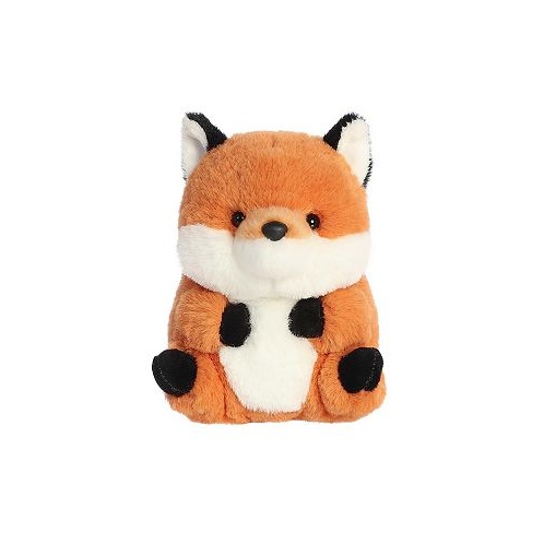 Aurora Mini Finley Fox Rolly Pet Round Plush Toy Orange 5