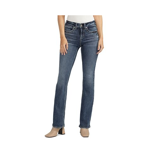 Silver Jeans Co. Womens Suki Mid Rise Curvy Fit Bootcut Jeans