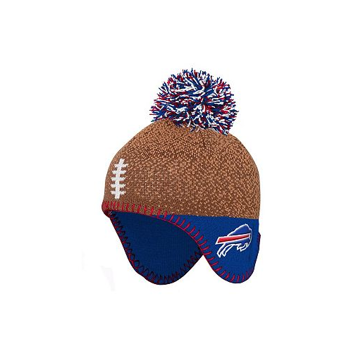 Outerstuff Infant Boys and Girls Brown Buffalo Bills Football Head Knit Hat with Pom