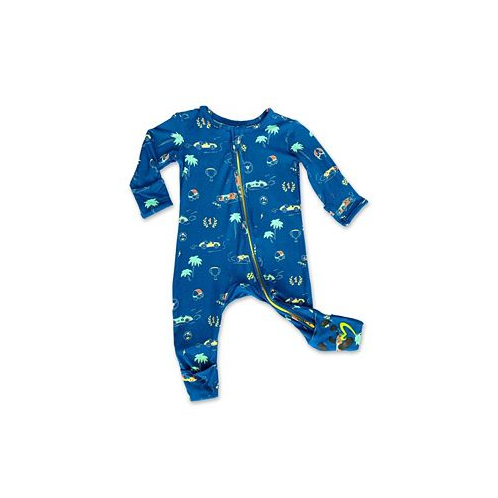 Bellabu Bear Baby Boys Monaco Blue Convertible Footie Pajamas