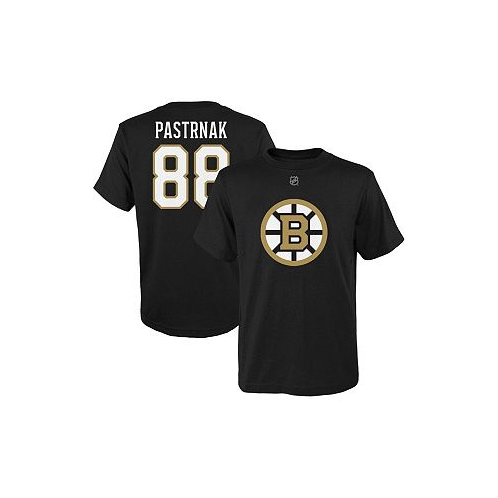 Outerstuff Big Boys David Pastrnak Black Boston Bruins Name and Number T-shirt