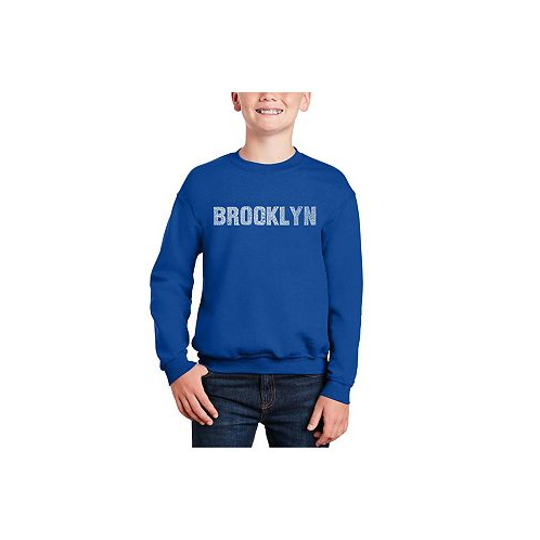 LA Pop Art Brooklyn Neighborhoods - Big Boys Word Art Crewneck Sweatshirt