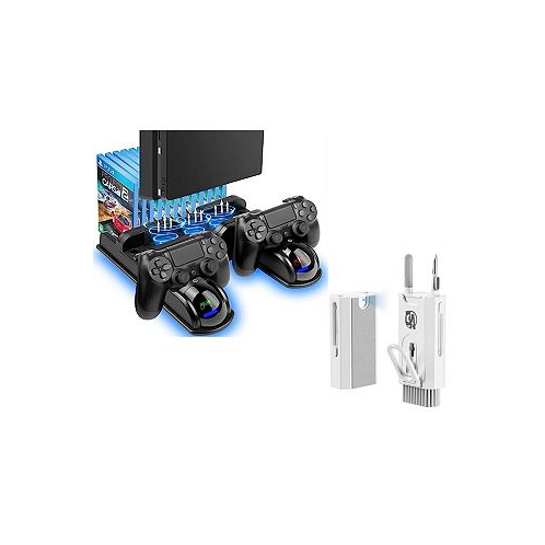 BOLT AXTION PS4 Cooling Fan Dual Controller Port Charger Station With Bundle