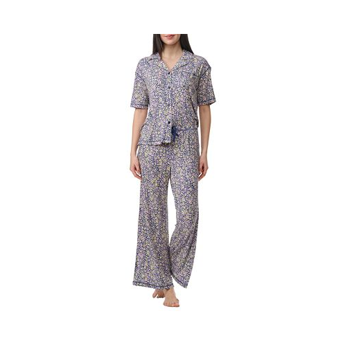 Splendid Womens 2-Pc. Notched-Collar Pajamas Set