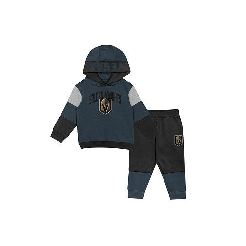 Outerstuff Toddler Boys and Girls Charcoal Black Vegas Golden Knights Big Skate Fleece Pullover Hoodie and Sweatpants Set
