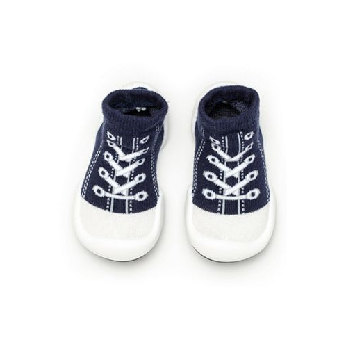 Komuello Infant Girl Boy Breathable Washable Non-Slip Sock Shoes Sneakers - Navy