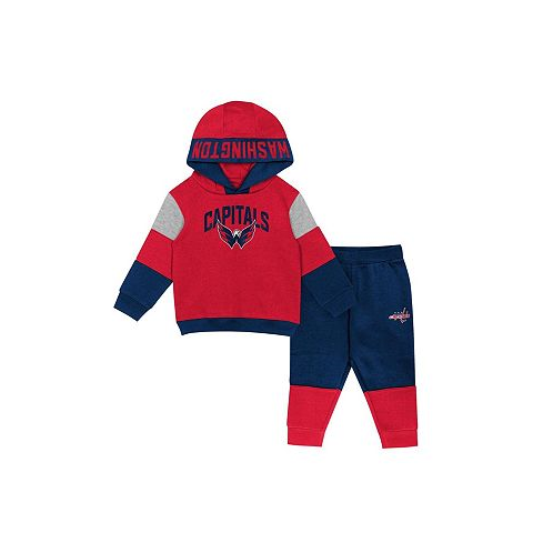Outerstuff Toddler Boys Red Navy Washington Capitals Big Skate Fleece Pullover Hoodie and Sweatpants Set