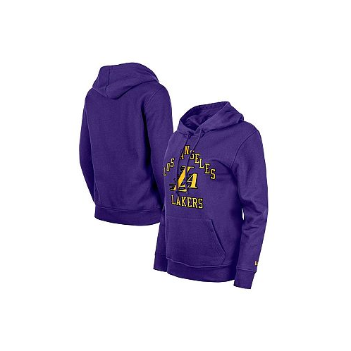 New Era Womens Purple Los Angeles Lakers 2023/24 City Edition Pullover Hoodie