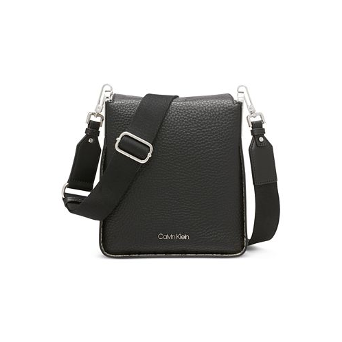 Calvin Klein Fay Mixed Material Crossbody with Magnetic Top Closure