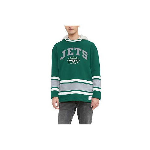 Tommy Hilfiger Mens Green New York Jets Ivan Fashion Pullover Hoodie
