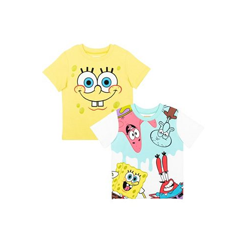 SpongeBob Square Pants Boys 2 Pack Graphic T-Shirts Toddler| Child