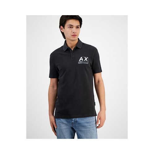 A|X Armani Exchange Mens Sun-Faded Logo Polo Shirt
