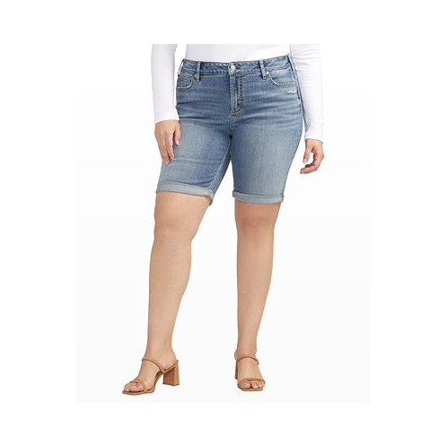Silver Jeans Co. Plus Size Elyse Mid Rise Comfort Fit Bermuda