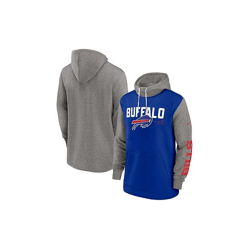 Nike Mens Royal Buffalo Bills Fashion Color Block Pullover Hoodie