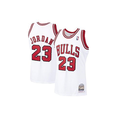 Mitchell & Ness Mens Michael Jordan White Chicago Bulls 1997/98 Hardwood Classics Authentic Jersey