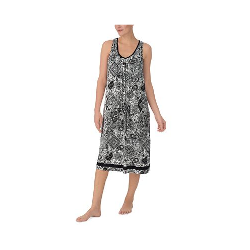 Ellen Tracy Womens Printed Sleeveless Nightgown
