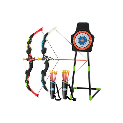 SUGIFT Youth Archery Bow Set with LED Light Up Bow and 20 Suction Cup Arrows for Kids