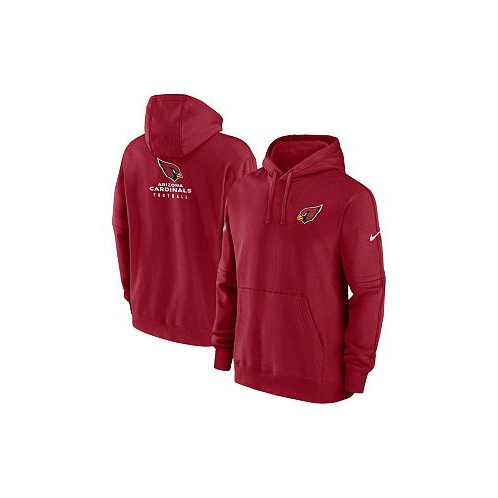 Nike Mens Cardinal Arizona Cardinals Sideline Club Fleece Pullover Hoodie