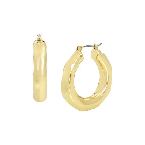 Robert Lee Morris Soho Gold-Tone Sculpted Hoop Earrings