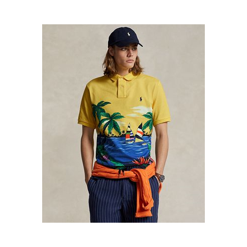 Polo Ralph Lauren Mens Classic-Fit Tropical Mesh Polo Shirt
