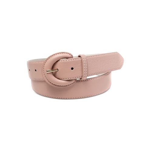 On 34th Womens Covered-Buckle Faux-Leather Belt