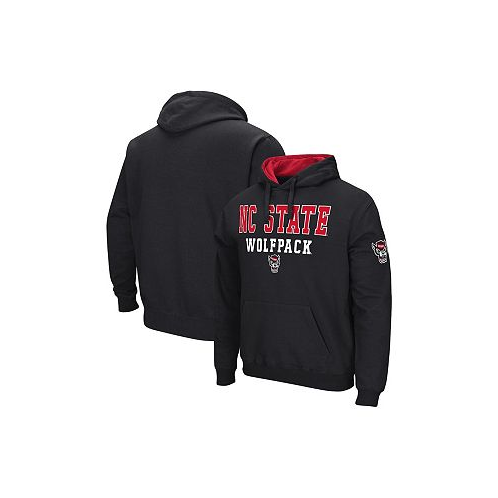 Colosseum Mens Black NC State Wolfpack Sunrise Pullover Hoodie