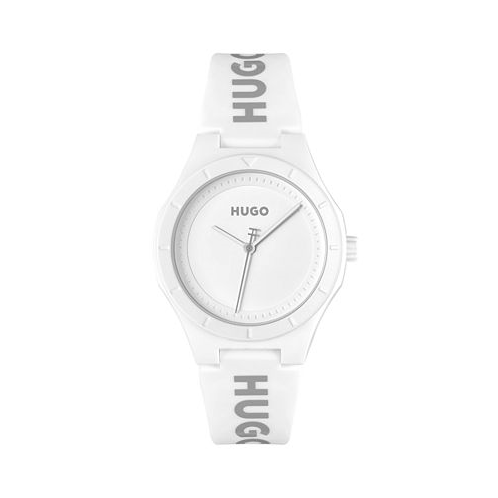 Hugo Boss HUGO Womens Lit for Her Quartz White Silicone Watch 36mm