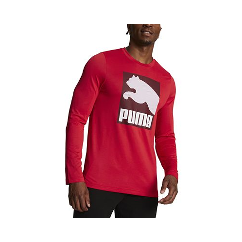 Puma Mens All In Regular-Fit Logo Graphic Long-Sleeve T-Shirt