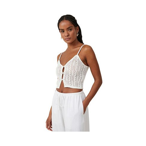 COTTON ON Womens Summer Knit Mesh Cami Top