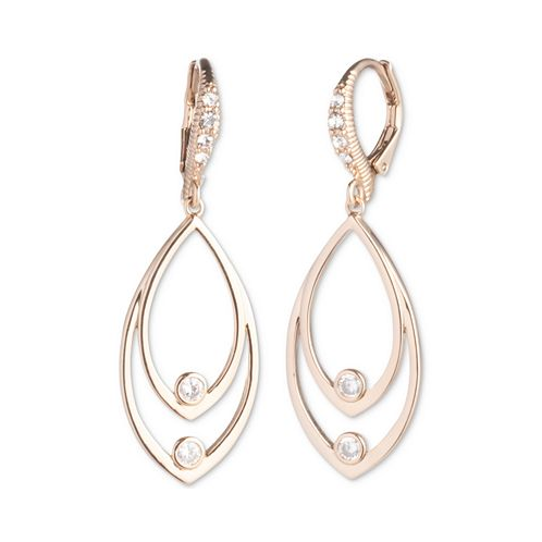 Givenchy Gold-Tone Crystal Pave Open Drop Earrings