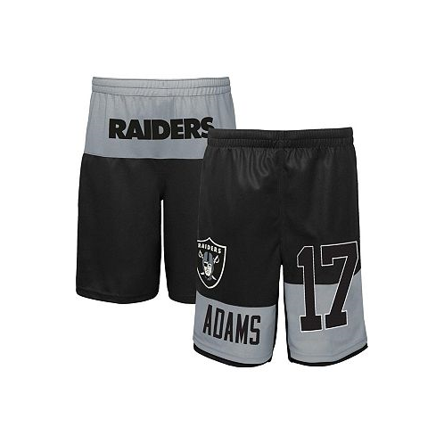 Outerstuff Big Boys and Girls Davante Adams Black Las Vegas Raiders Player Name and Number Shorts