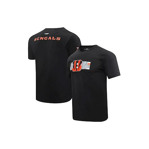 Pro Standard Mens Black Cincinnati Bengals Retro Striper T-Shirt